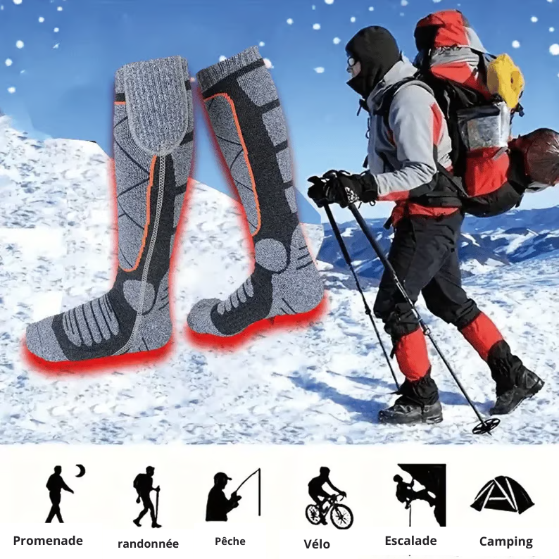 BLEUMNI™ Chaussettes Chauffantes Rechargeables